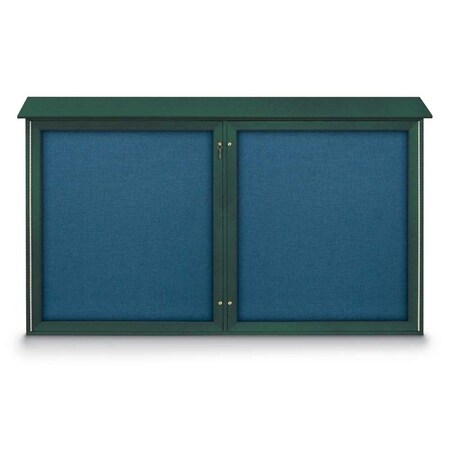 United Visual Products Open Faced Traditional Rounded Corkboard UV646ARC-GOLD-MEDGRY